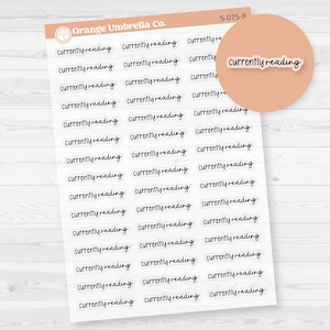 Currently Reading Planner Stickers | F17 | Clear Matte | S-075-BCM