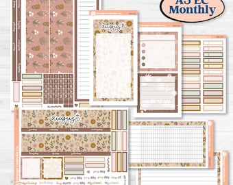 Summer or Fall Floral Kit | A5 Erin Condren Monthly & Dashboard Sticker Kit | 2024-2025 Planners | Eloise | KIT-399-V