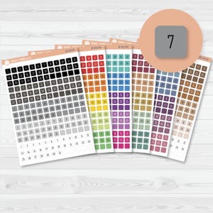 CLEARANCE | Tiny Date Dots - 5 Months Planner Stickers | Square F16 Print | B-593