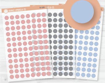 Dot Planner Stickers - 6mm Mini Circle - Choose Your Color | Clear Matte | B-158-CM to B-205-CM