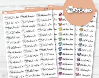 CLEARANCE | Run Dishwasher Icon Script Planner Stickers | FC12 | E-197