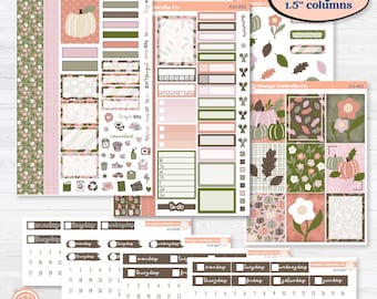 CLEARANCE | Autumn Floral Kit | Weekly Sticker Kit for Vertical Planners like Erin Condren | Pumpkin Petals | KIT-410-A