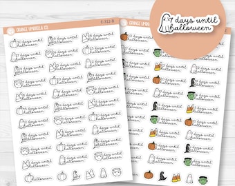 Halloween Countdown Planner Stickers | E-312