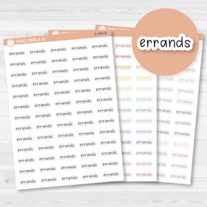 Errands Julie's Plans Script Planner Stickers | JF | S-489