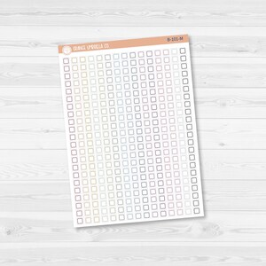Checkbox - Individual Single Color Coding Planner Stickers | Square | B-101