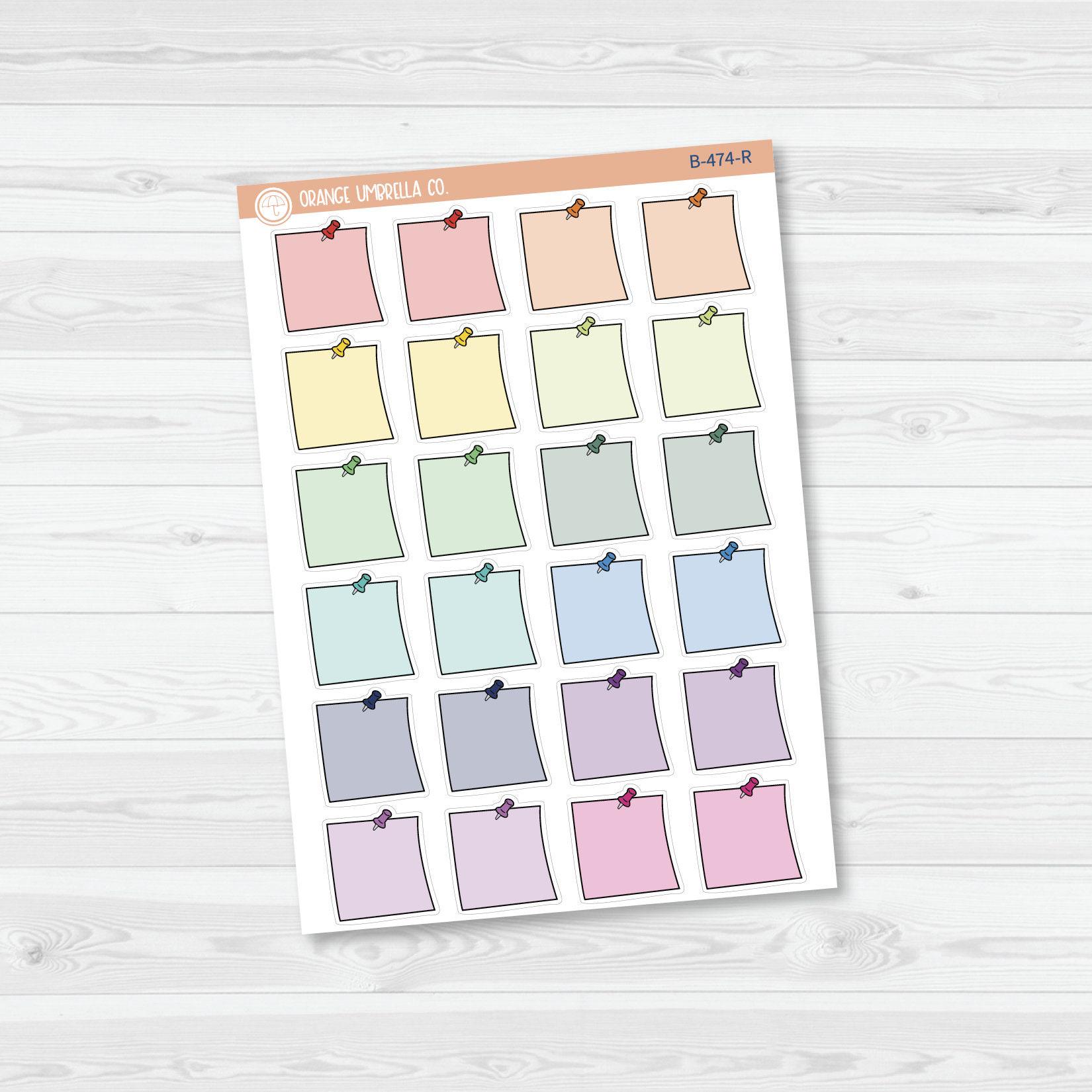 Push Pin Small Sticky Notes Icon Planner Stickers | B-474 - Etsy
