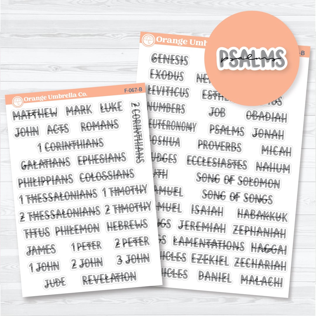 Medium Books of the Bible | Faith & Bible Journaling Planner Stickers ...