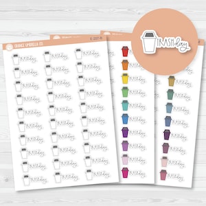 Trash Day Icon Script Planner Stickers and Labels | FC12 | E-207