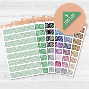 Pay Day - Mini Corner Planner Stickers | B-045/046/047