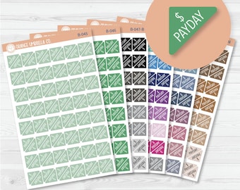 Pay Day Mini Corner Planner Stickers | Payday Reminder Stickers | B-045/046/047