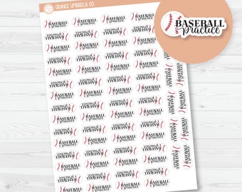 Baseball Practice Icon Script Planner Stickers | E-005