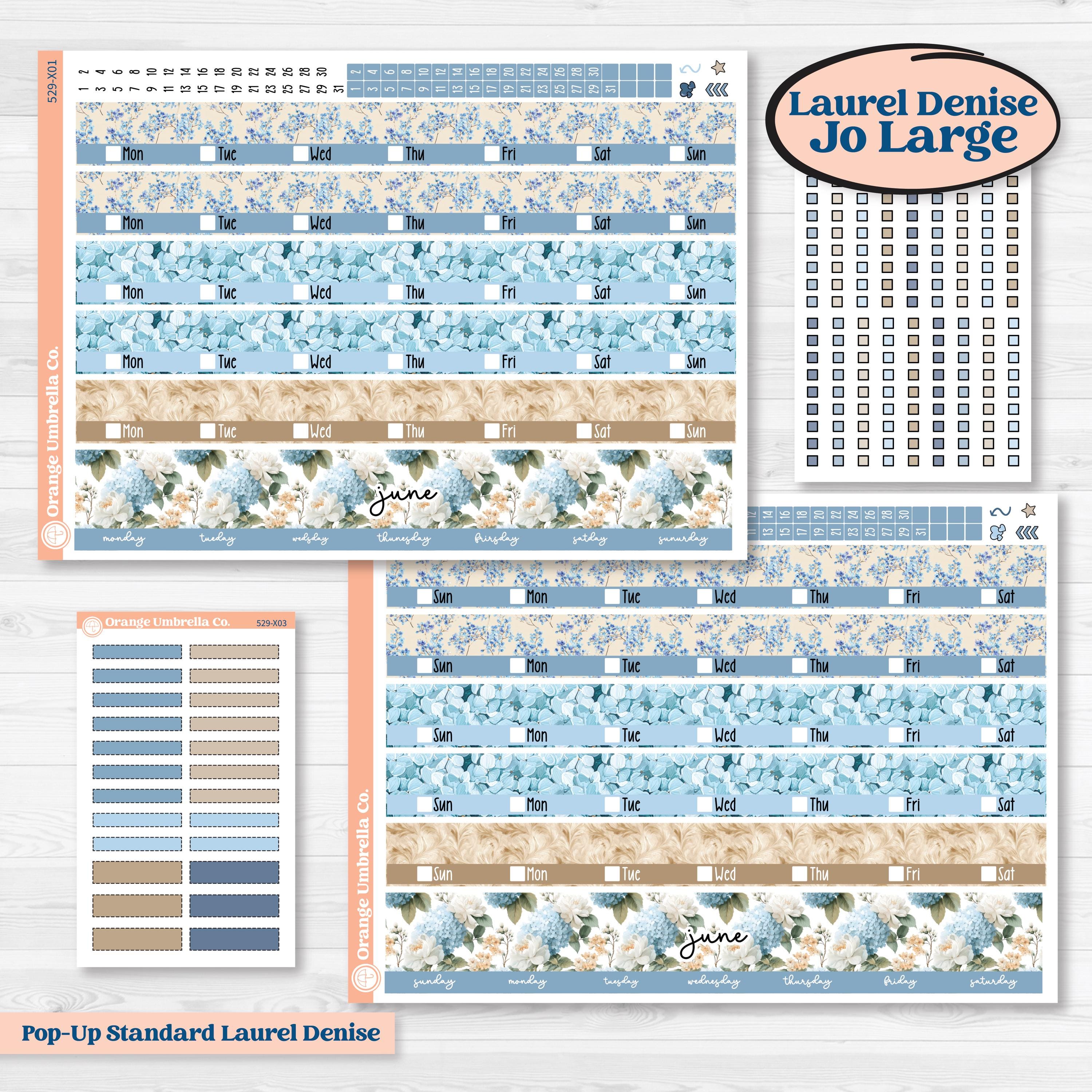 Seaside Floral | Laurel Denise Jo Large Planner Kit Stickers | on the ...