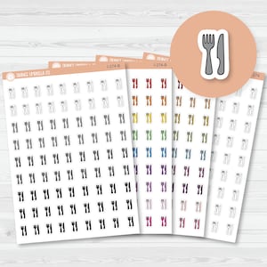 Fork and Knife Icon Planner Stickers and Labels | I-274
