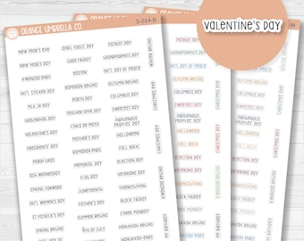 US Holiday Script Planner Stickers | F3 | S-014