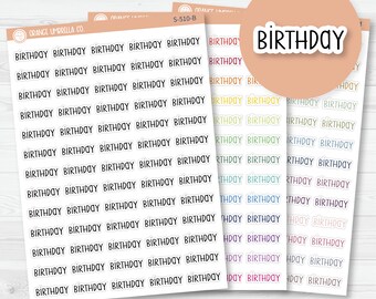 Birthday Script Planner Stickers | F3 | S-510