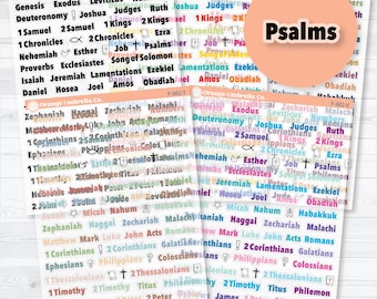 Medium Books of the Bible | Clear Matte Bible Journaling or Planner Stickers | Faith Based Stickers | F-002-CM