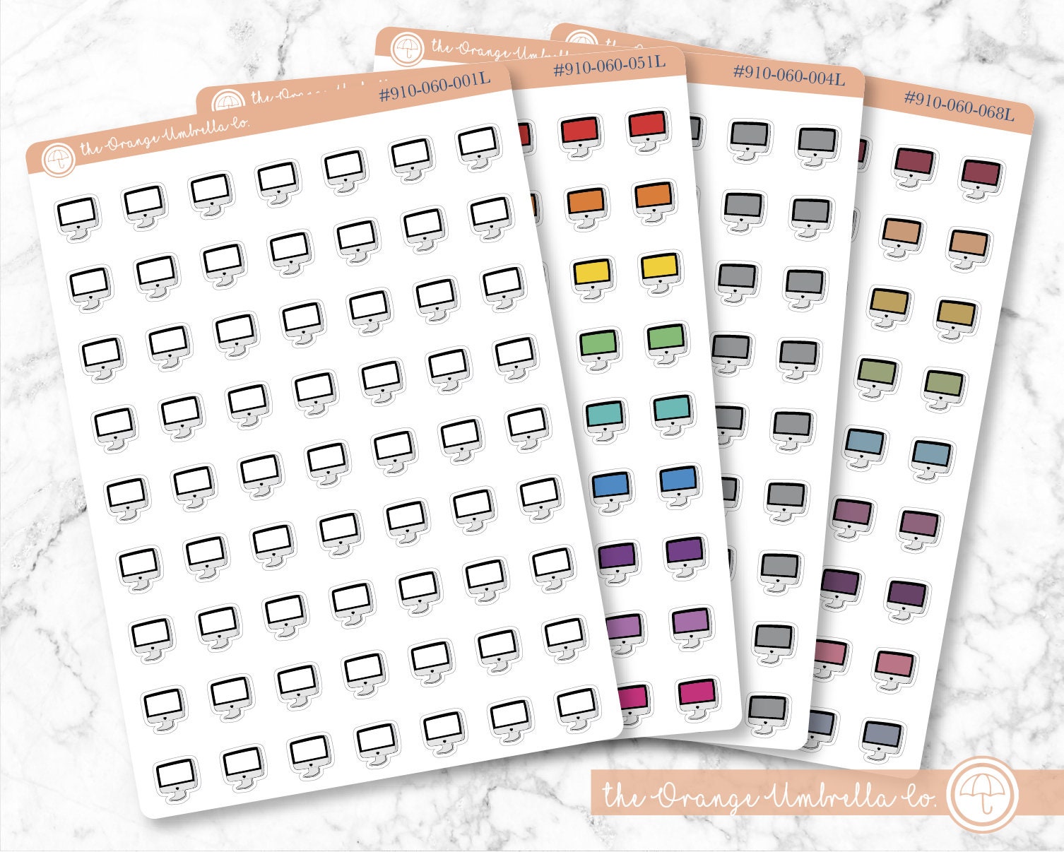 Computer Work Icon Planner Stickers and Labels I-142 / - Etsy 日本