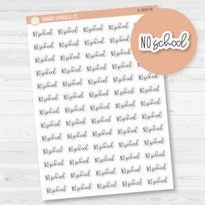 No School Script Planner Stickers | FC12 | S-804-B