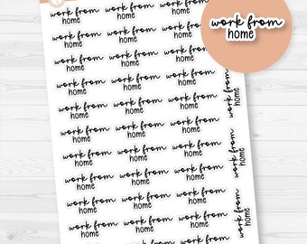 Work From Home Planner Stickers | F17 | S-118-B