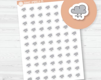 Windy Weather - Micro Icon Planner Stickers | I-089