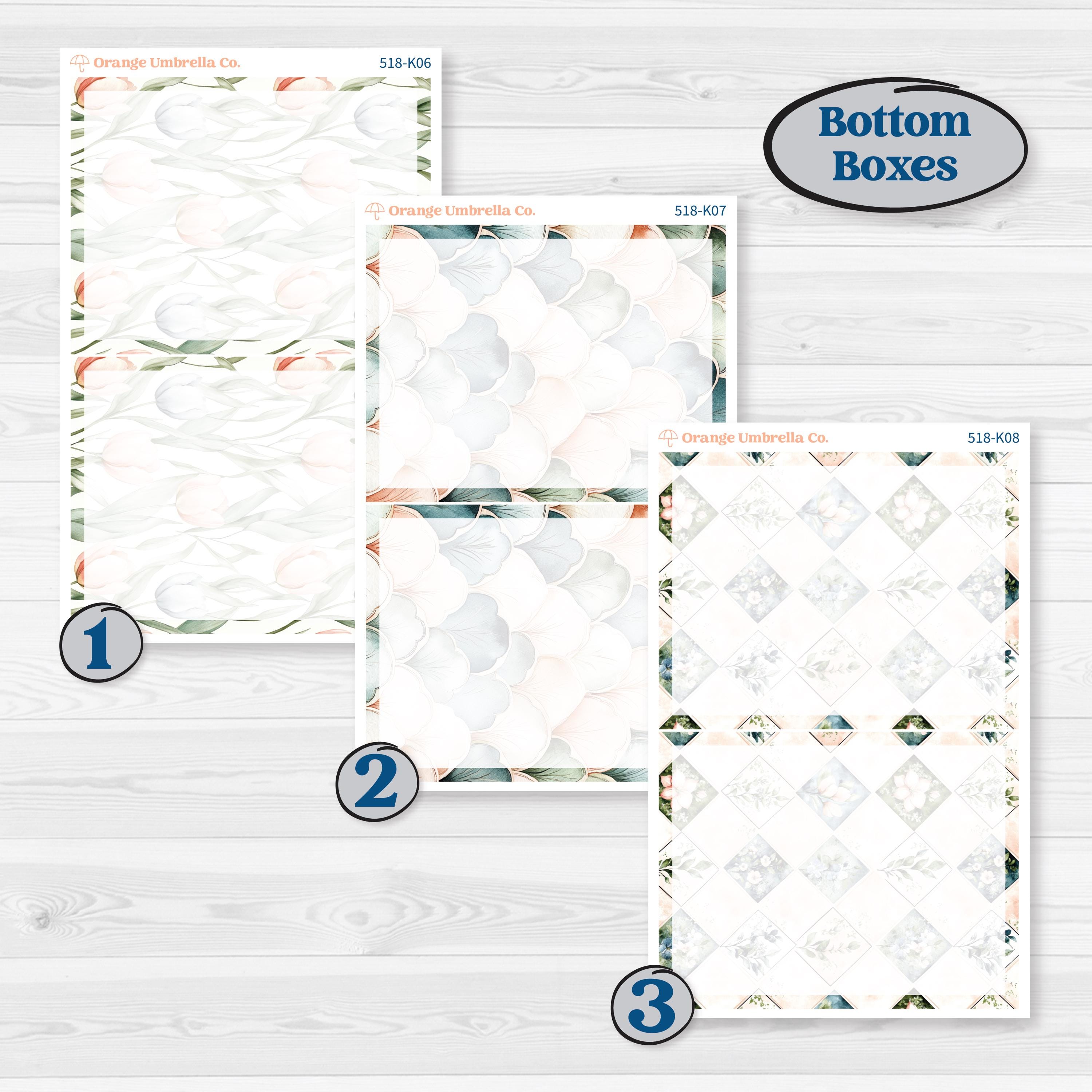 Spring Floral Kit | 7x9 Erin Condren Daily Duo Planner Stickers ...