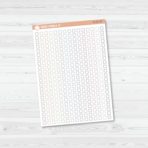 Checkbox Individual Single Color Coding Planner Stickers Square B-101 Muted - White Matte