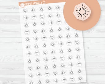 Sunny Weather - Micro Icon Planner Stickers | Clear Matte | I-078-BCM