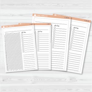 Blank Yearly Tracker | January start or July Start Full Page Dashboard | A5 & 7x9 Size Deco Planner Stickers | C-390-391