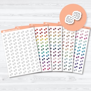 Hand Doodled Dumbbell Icons | Planner Stickers | I-442