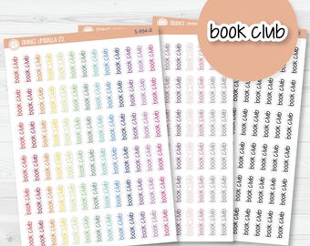 Book Club Jen Plans Script Planner Stickers | FJP |  S-994