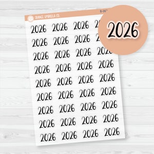 2026 Year Mini Script Planner Stickers and Labels | F2 Clear Matte | B-062-BCM
