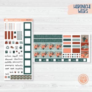 CLEARANCE | Fall Autumn Stickers | Hobonichi Weeks Planner Kit Stickers | Fall Farmer&#39;s Market | 340-071
