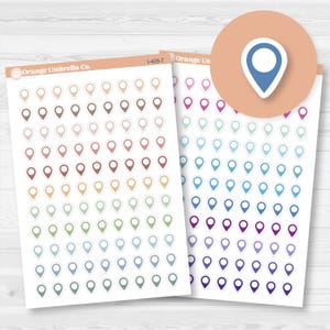 Location Marker Stickers | Location Pin Planner Icons | I-409