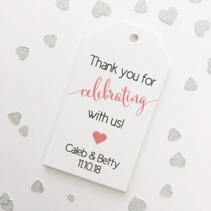 Wedding Thank you Tags, Wedding Favor Tags, Thank You for Celebrating with Us Tags (MLT-362)