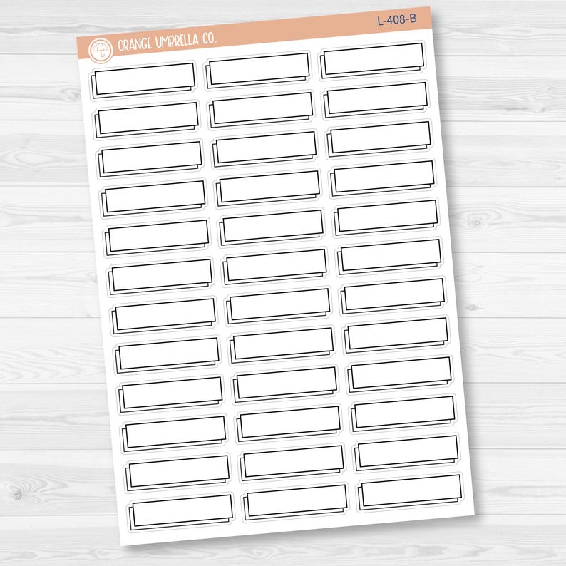Offset Color and Outline Appointment Box Planner Stickers | L-408 - Etsy