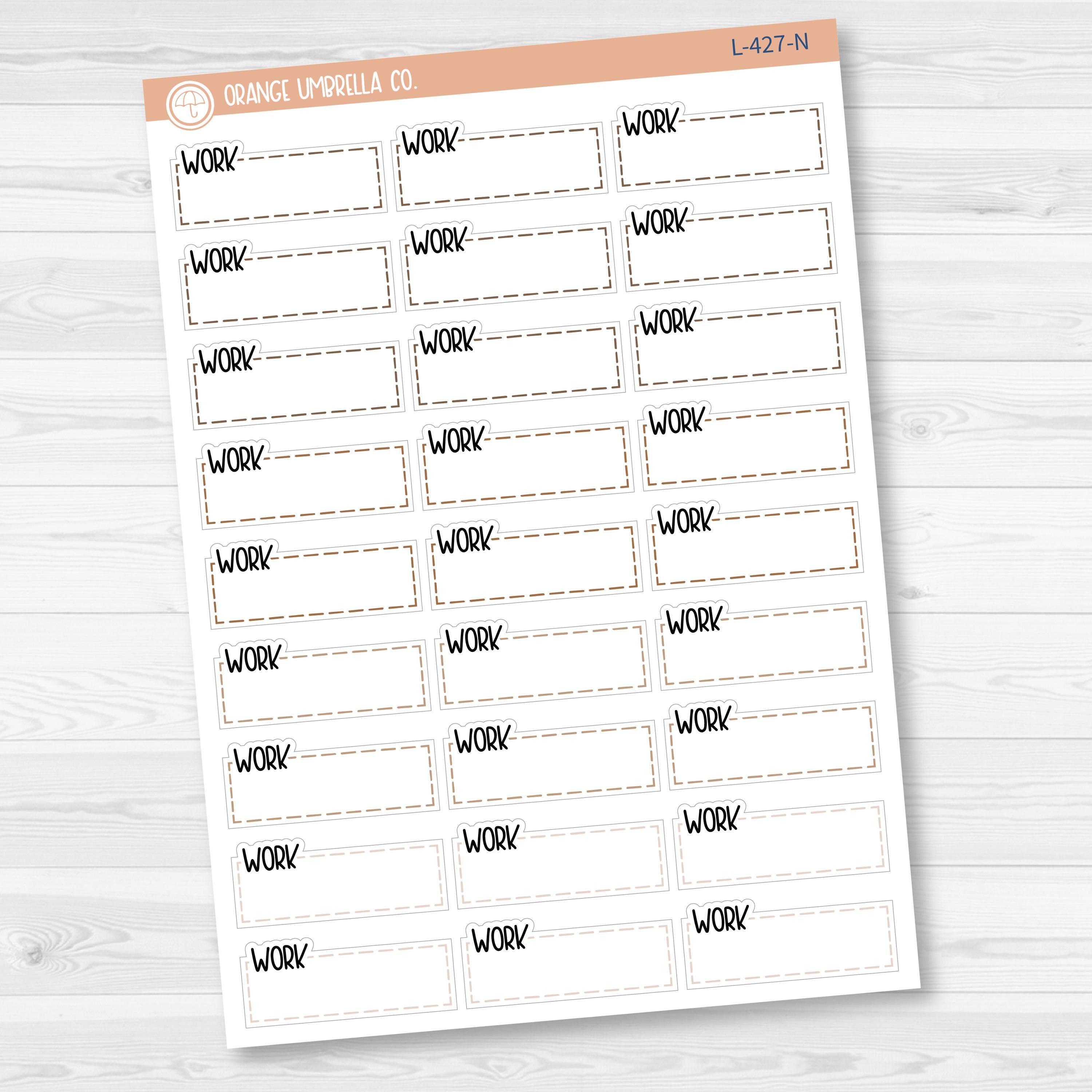 Work Stitched Quarter Box Planner Stickers | L-427 - Etsy