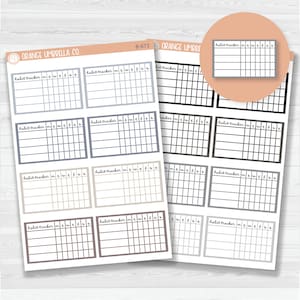 Habit Tracker - 4 Slots Planner Stickers | F16script | Neutrals | B-673/B-674