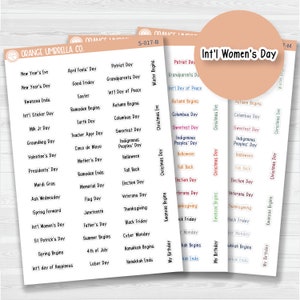 US Holiday Saray Plans Script Planner Stickers | FSP | S-017