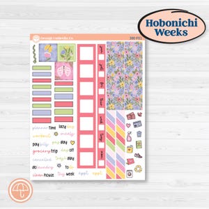 Floral Butterfly Planner Kit | Hobonichi Weeks Weekly Planner Kit Stickers | Spring Up | KIT-380-F