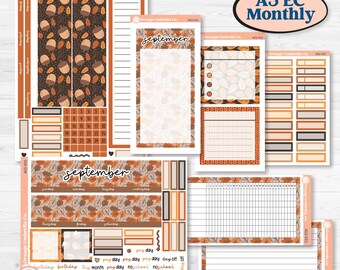 Fall Leaves Autumn Kit | A5 Erin Condren Monthly & Dashboard Sticker Kit | 2024-2025 Planners | All Fall Down | KIT-403-V