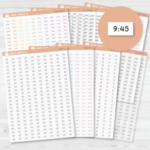 Autocollants personnalisés pour agenda, choisissez votre police et vos couleurs, autocollants mats amovibles ** 1 fois par feuille*** (#customtime) image 1