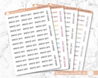 CLEARANCE | Dentist Appt Script Planner Stickers | F3  |  904-285-001L-WH