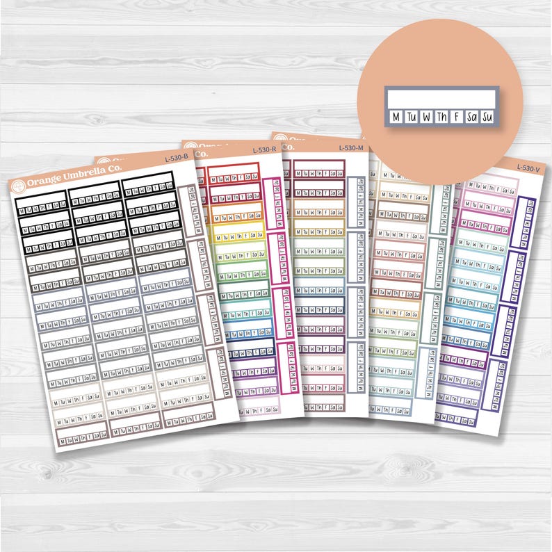 Habit Tracker Stickers | F17 | Planner Labels & Weekly Tracker Stickers ...