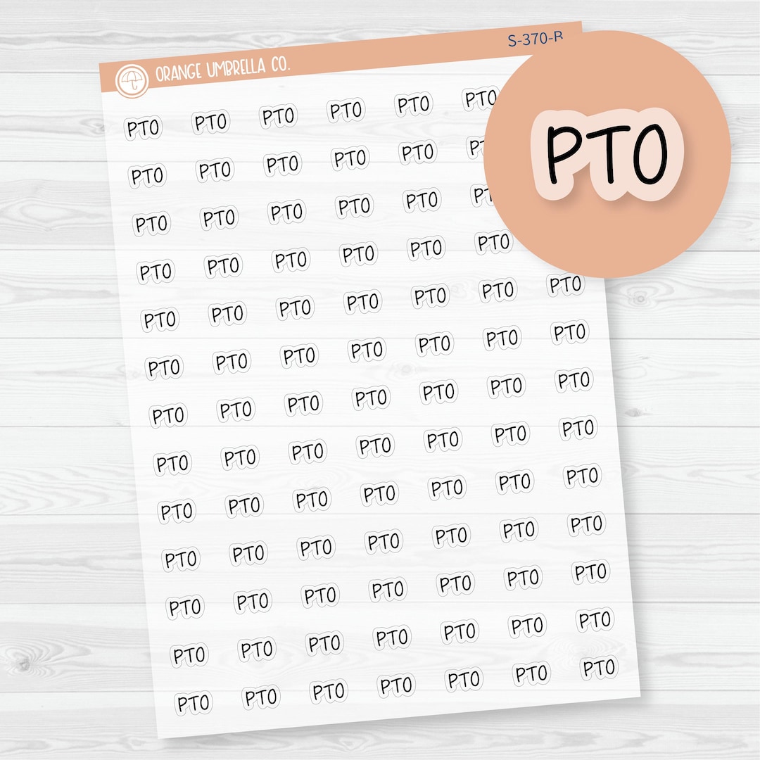 PTO Jen Plans Script Planner Stickers | FJP Clear Matte | S-370-BCM - Etsy