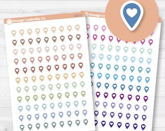 Location Marker Stickers | Location Pin Planner Icons | I-037