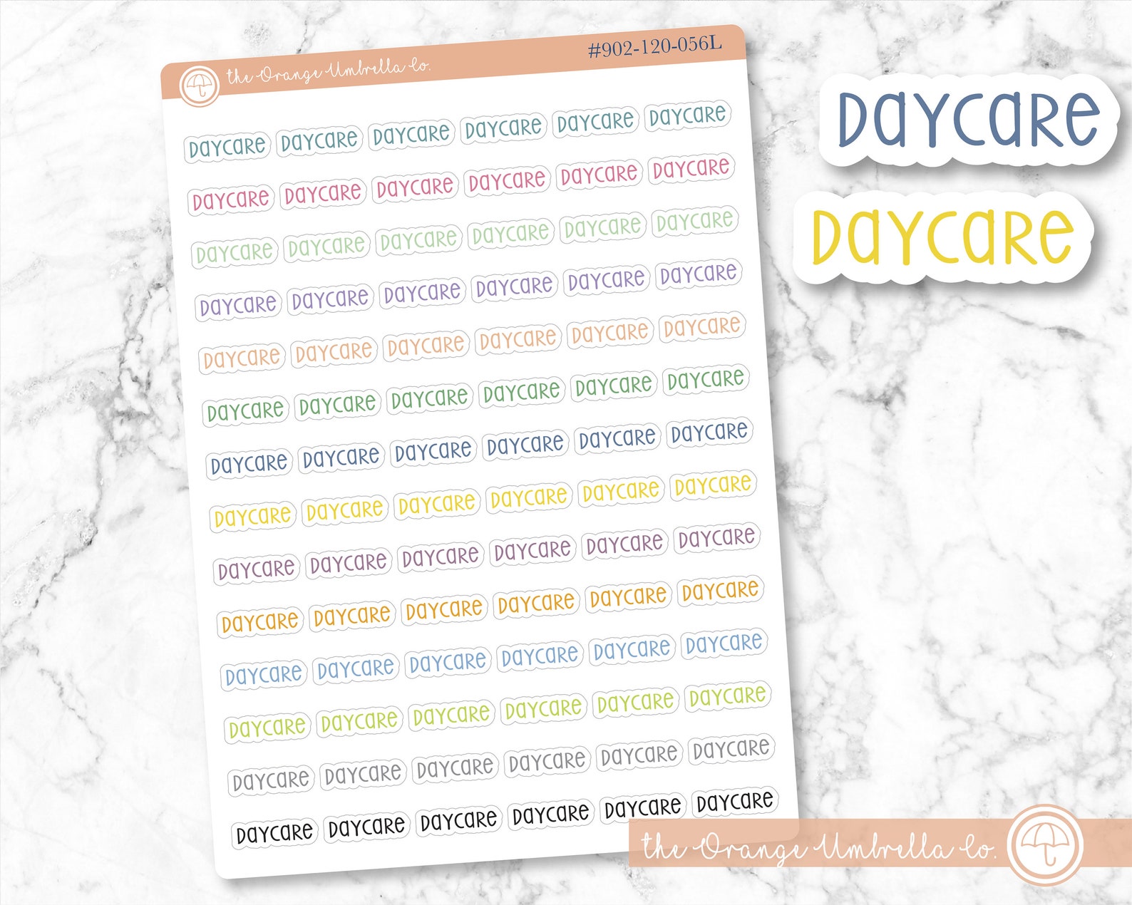 Daycare Stickers Script Daycare Stickers for Etsy