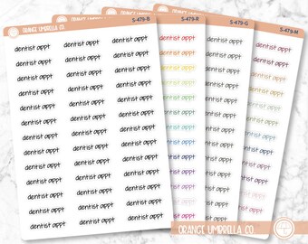 CLEARANCE | Dentist Appt Jen Plans Script Planner Stickers | FJP | S-479