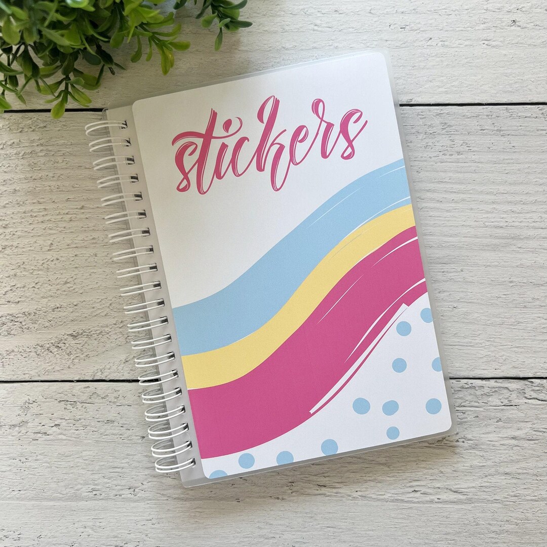 Colorful Waves Reusable Sticker Storage Album for Planner Sticker and ...