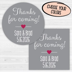 Thanks For Coming Labels | Thank You Stickers | Favor Stickers | Birthday Party Stickers | 211-SS