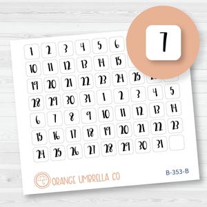 Date Dot Cover Planner Stickers and Labels | F1 Square | B-353-B